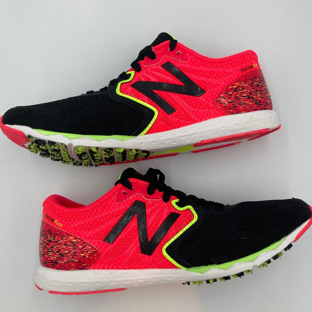 New Balance Hanzo S v1 Racing Shoes WHANZSP1 Black‎ Pink Neon Women's Size 8.5